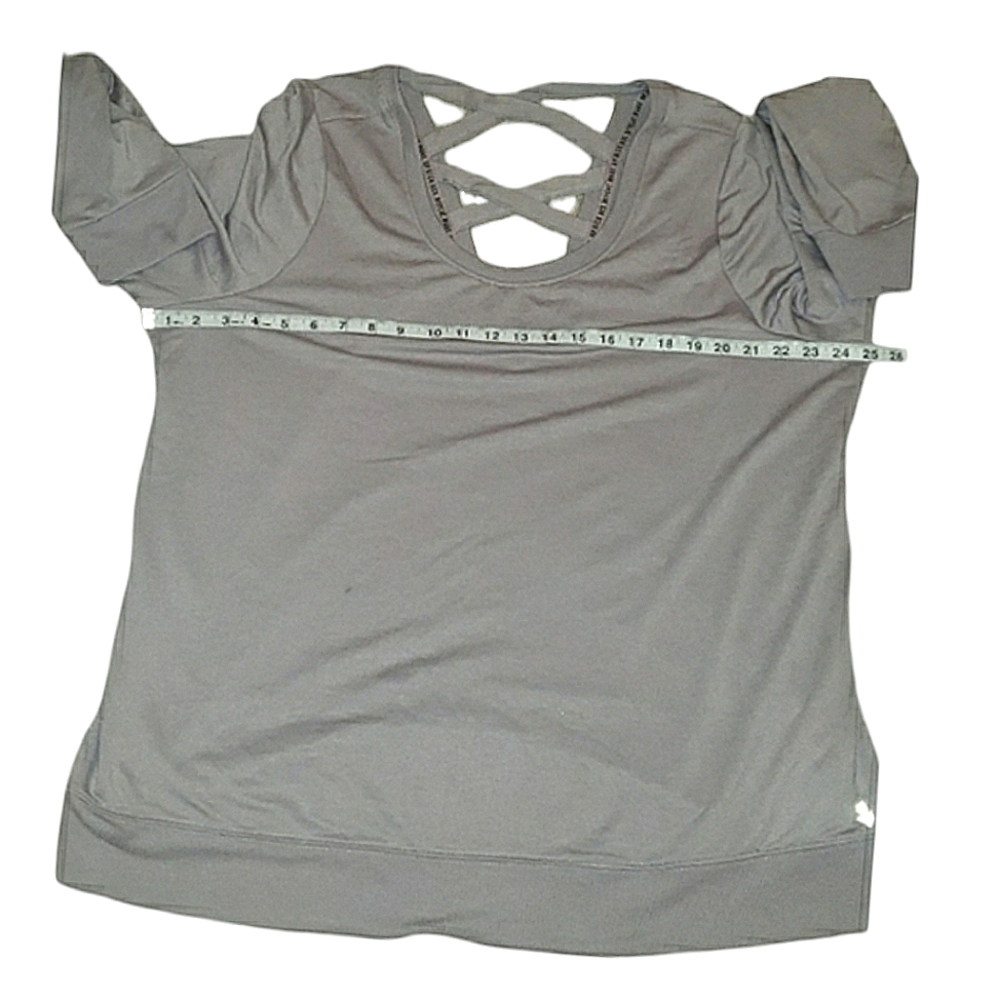 Torrid Plunging Criss Cross Back Activewear Athleisure Purple Sweatshirt 3X - Picture 16 of 16